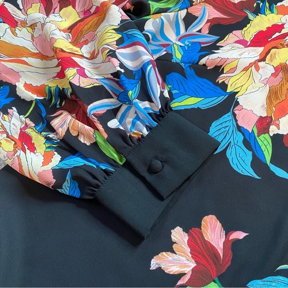 Jealous Tomato Midnight Bloom Floral Choker Blouse - Picture 4 of 10